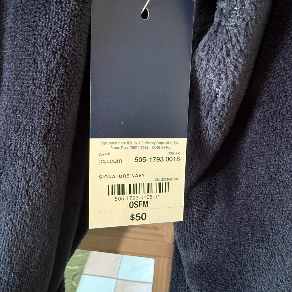 Men’s Navy Blue Robe - Picture 2 of 3